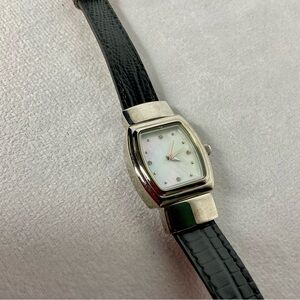 Mary Kay Mother Of Pearl Watch Black Band